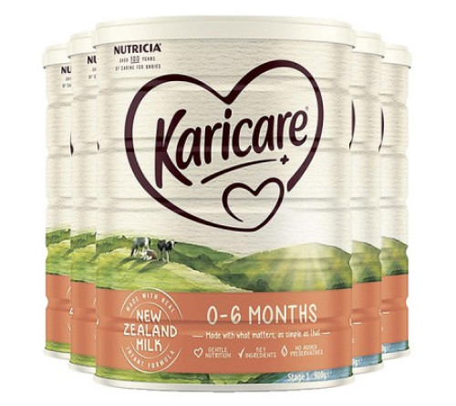 【新西兰直邮】KARICARE 可瑞康 普通牛奶粉 1段 0-6个月 6罐一箱