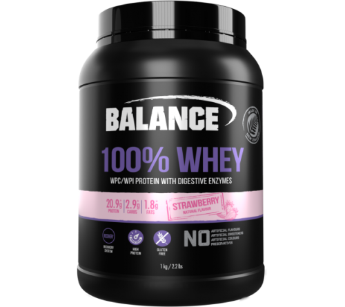 Balance 100% WHEY 1kg 纯蛋白粉(草莓味)