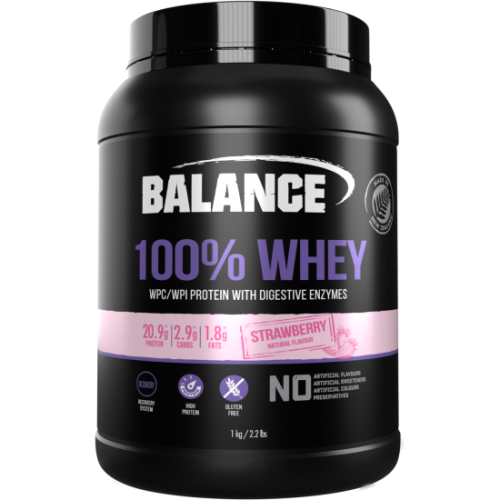 Balance 100% WHEY 1kg 纯蛋白粉(草莓味)