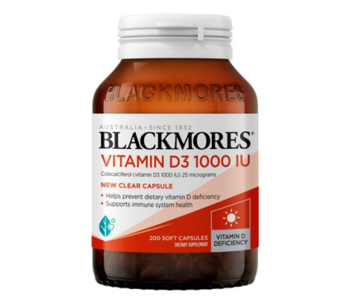 Blackmores 澳佳宝维他命D3胶囊1000IU 200粒