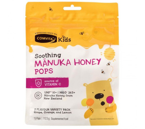 Comvita 康维他 儿童蜂蜜糖棒棒糖3种口味 15粒