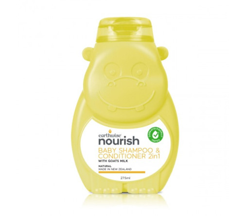 Earthwise 小河马 宝宝婴幼儿羊奶洗发露&护发素二合一 275ml