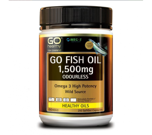 GO Healthy 高之源 无腥味深海鱼油胶囊 1500mg 210粒