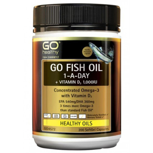 GO Healthy  高之源鱼油+VD1000IU  (一天一粒) 200粒