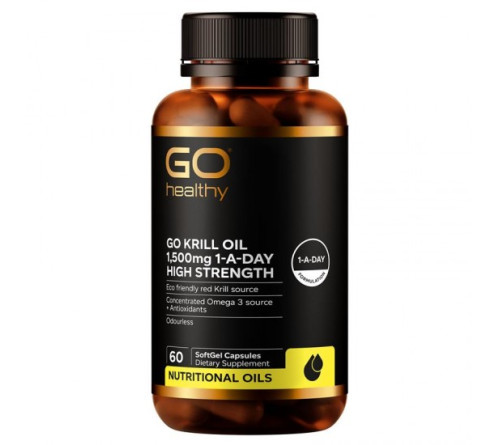 Go Healthy 高之源 磷虾油 1500mg OMEGA3+虾青素 60粒