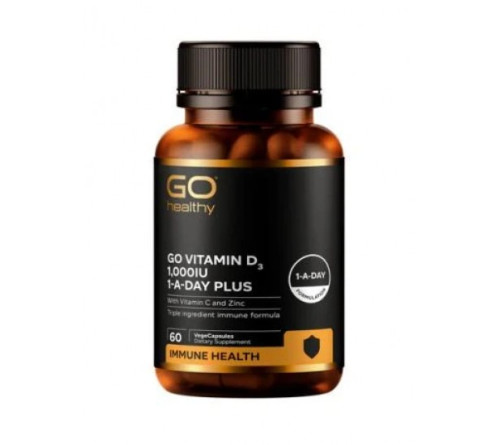 Go Healthy  高之源维他命D3胶囊+VC&zinc 60粒