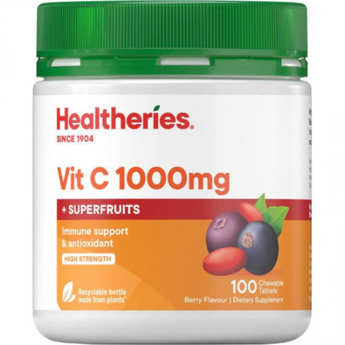 Healtheries  贺寿利维生素 C + 超级水果 1000mg 100 粒
