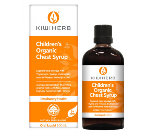 Kiwiherb 百里香+有机草本麦卢卡蜂蜜 婴幼儿童止咳糖浆 100ml (祛痰止咳清肺）