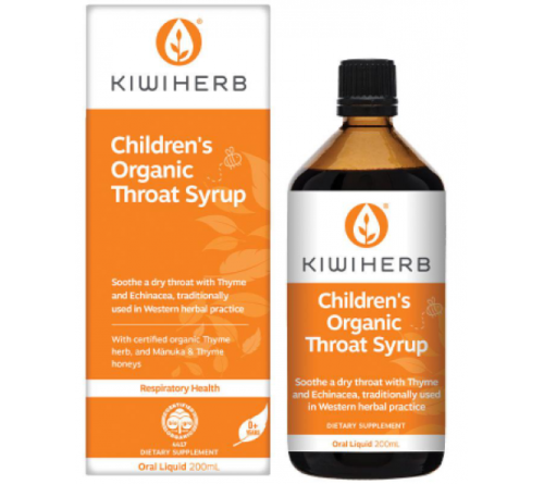 Kiwiherb 百里香+有机草本麦卢卡蜂蜜 婴幼儿童润喉宁 200ml 舒缓咽喉肿痛