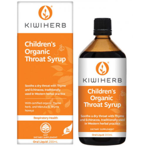 Kiwiherb 百里香+有机草本麦卢卡蜂蜜 婴幼儿童润喉宁 200ml 舒缓咽喉肿痛