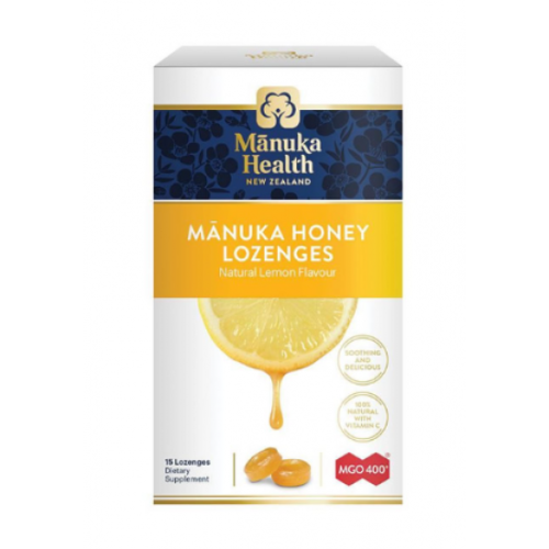 Manuka Health  蜜纽康MGO 400 麦卢卡蜂蜜润喉糖柠檬味 15粒