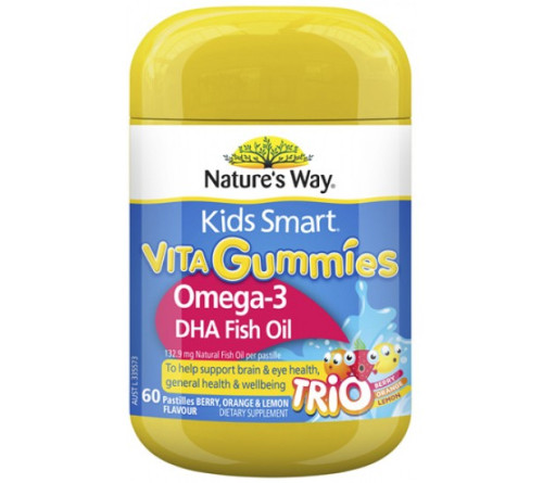 Nature‘’s Way  佳思敏儿童鱼油DHA水果软糖60粒