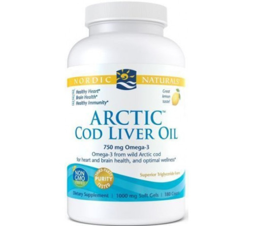 Nordic Naturals   北极鳕鱼肝油 柠檬味 180粒