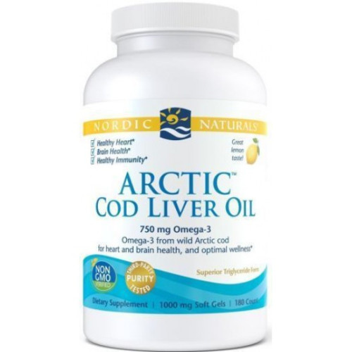 Nordic Naturals   北极鳕鱼肝油 柠檬味 180粒