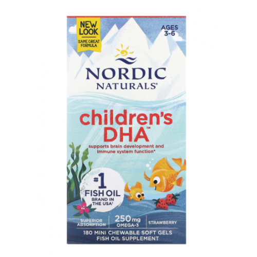Nordic Naturals 挪威自然 儿童鱼油 DHA 250mg 180粒胶囊