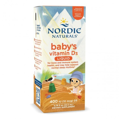 Nordic Naturals  挪威小鱼VD3滴剂   400 IU  22.5ml