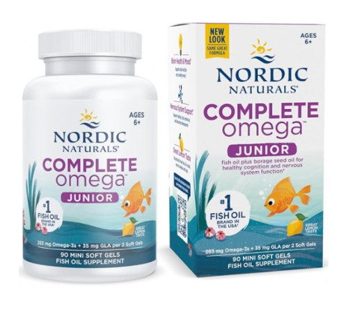 Nordic Naturals   挪威小鱼青少年儿童DHA鱼油胶囊6-12岁 90粒