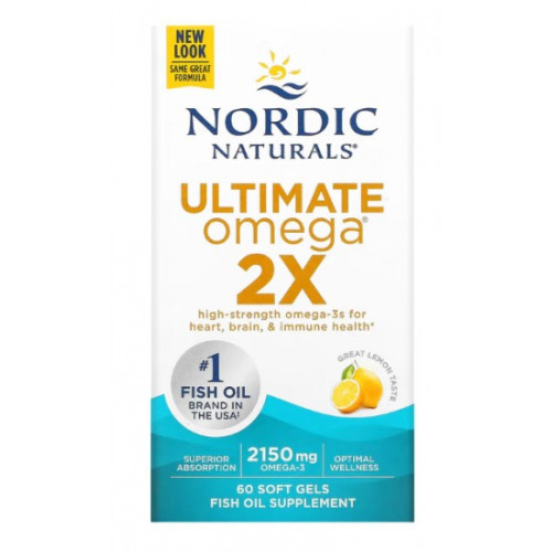 Nordic Naturals  挪威小鱼成人双倍omega 鱼油 60粒