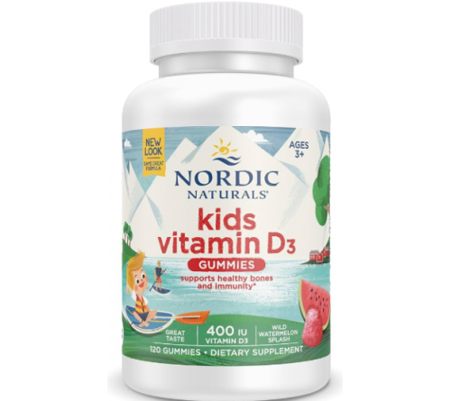 Nordic Naturals  挪威小鱼儿童维生素D3软糖(西瓜味) 60粒