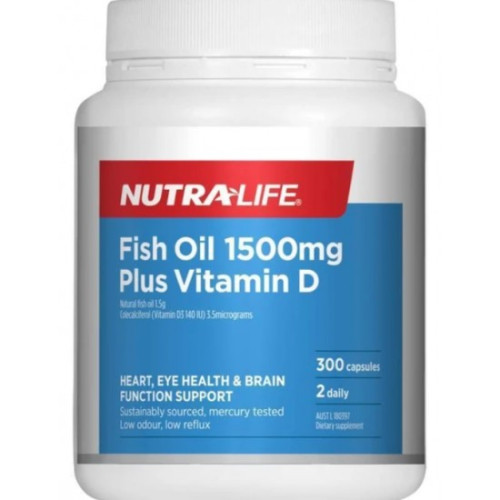 Nutra Life   纽乐鱼油+VD 胶囊1500mg 300粒
