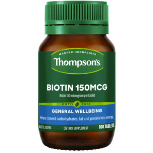 Thompson's 汤普森 生物素片 生发片 100粒
