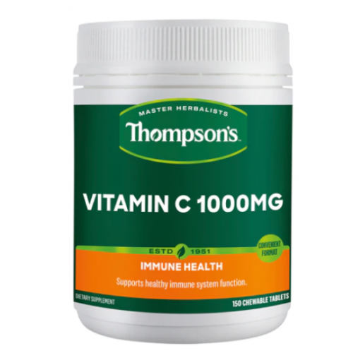 Thompson's 汤普森维生素VC 咀嚼片 1000mg 150粒