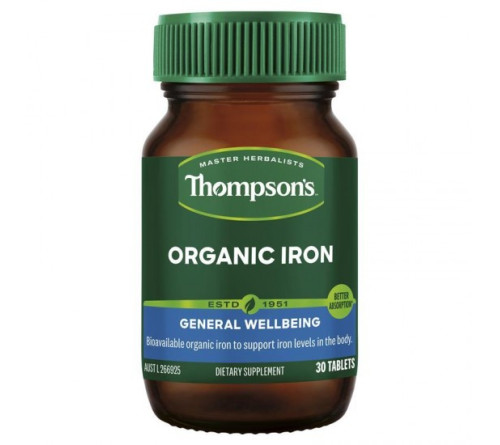 Thompson‘s 汤普森 24mg 有机补铁片 30粒