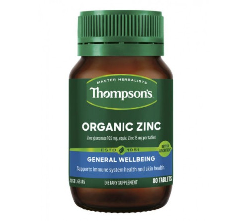 Thompson's 汤普森 有机补锌片 80粒