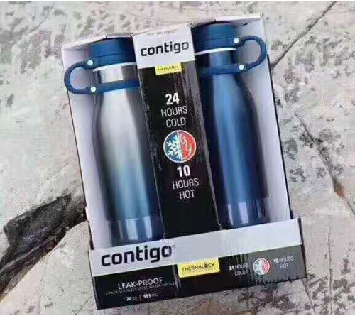 Contigo 北美  情侣 保温杯 一套两个   （蓝色）