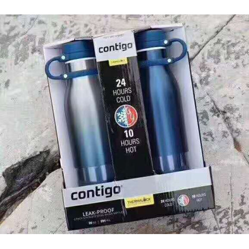 Contigo 北美  情侣 保温杯 一套两个   （蓝色）