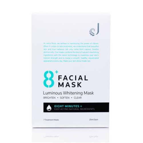 8+MINUTE FACIAL MASK 植物纤维极速面膜白色包装    