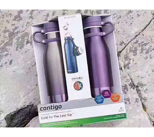Contigo 北美  情侣 保温杯 一套两个   （紫色）