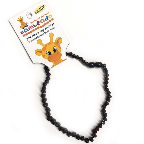 Bambeado 班比度宝宝儿童天然琥珀项链 黑樱桃色 33cm
