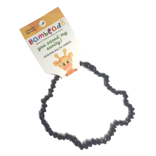 Bambeado 班比度宝宝儿童天然琥珀项链 黑樱桃色 37cm