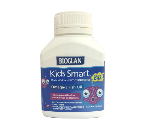 BIOGLAN 佳思敏 深海儿童鱼油 嚼嚼丸 50粒