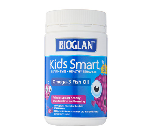 BIOGLAN 佳思敏 深海儿童鱼油 嚼嚼丸 125粒