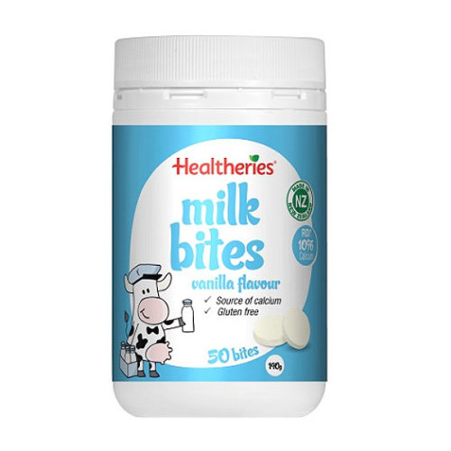 Healtheries 贺寿利 香草味 牛奶咬咬片 奶片 儿童孕妇补钙 50片