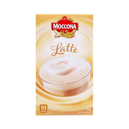 Moccona摩可纳3合1速溶咖啡 10小袋 原味拿铁 150g