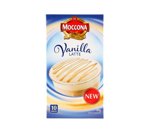 Moccona摩可纳3合1速溶咖啡 10小袋 香草拿铁150g