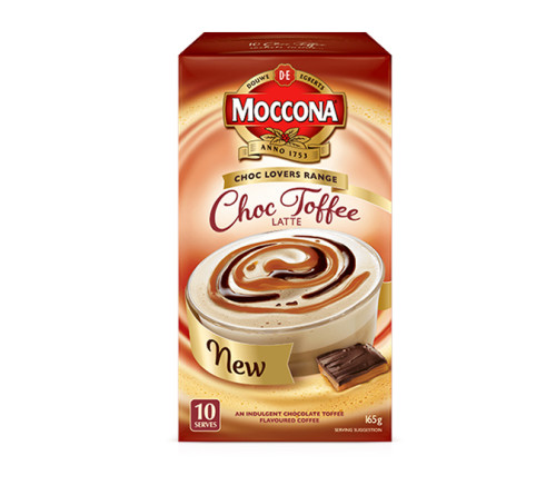 Moccona摩可纳3合1速溶咖啡 10小袋 巧克力太妃拿铁 150g