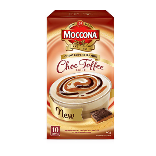 Moccona摩可纳3合1速溶咖啡 10小袋 巧克力太妃拿铁 150g
