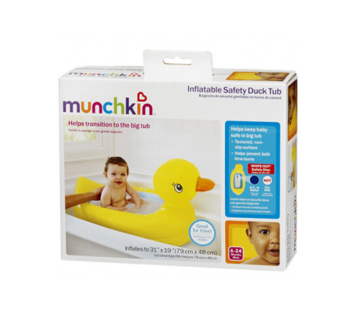 新西兰直邮 Munchkin满趣健 宝宝充气小黄鸭浴盆 婴幼儿洗澡盆