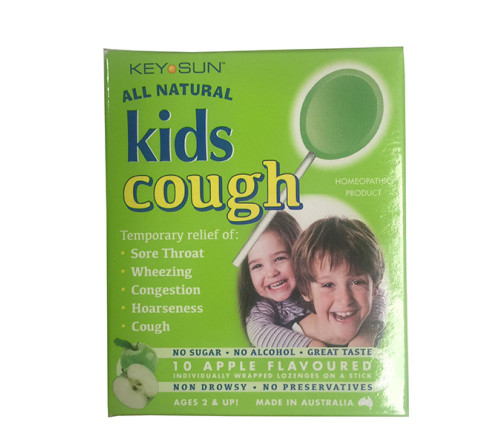 All Natural 儿童止咳棒棒糖 苹果味 10支/盒