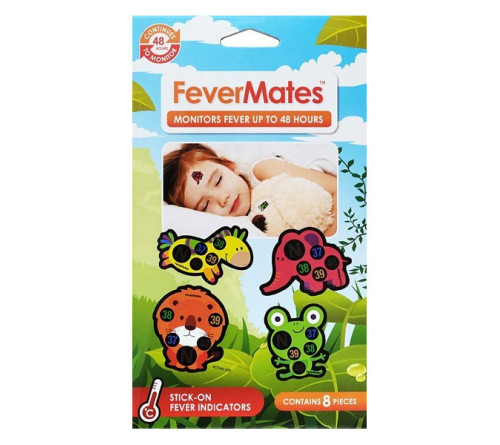 Fevermates 卡通温度计贴纸 48小时监控 8片装