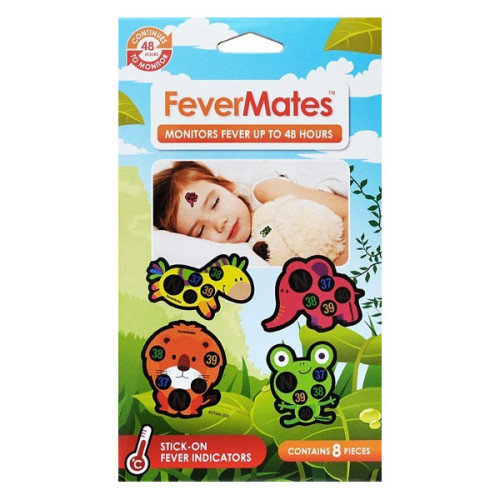 Fevermates 卡通温度计贴纸 48小时监控 8片装