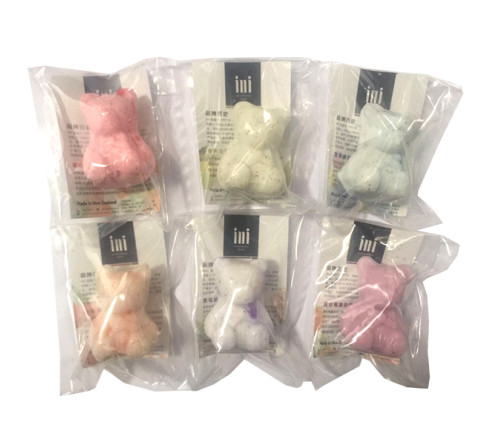 ini 纯天然水果有机磨砂 3合1 小熊手工皂 6种可选