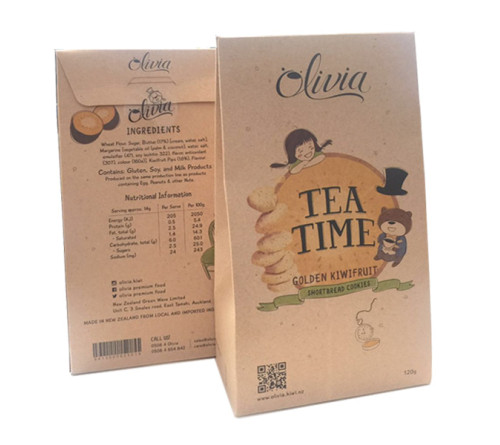 Olivia TEA TIME 小熊 金色奇异果籽饼干 120g