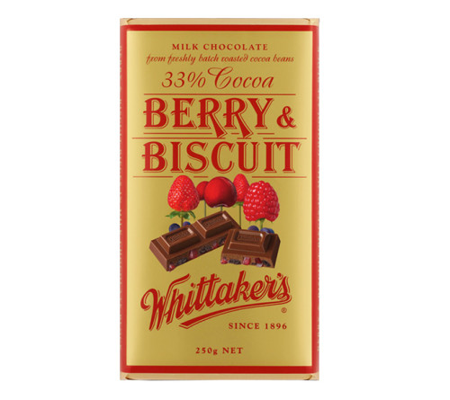 Whittakers 莓子松饼巧克力 33%可可 250g