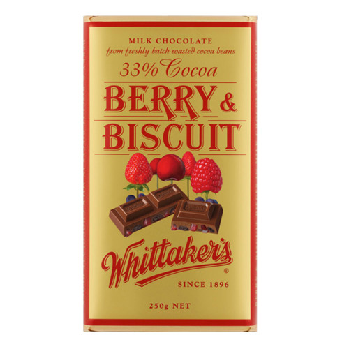 Whittakers 莓子松饼巧克力 33%可可 250g