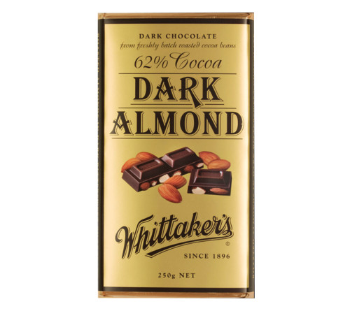 Whittakers 杏仁黑巧克力 62%可可 250g
